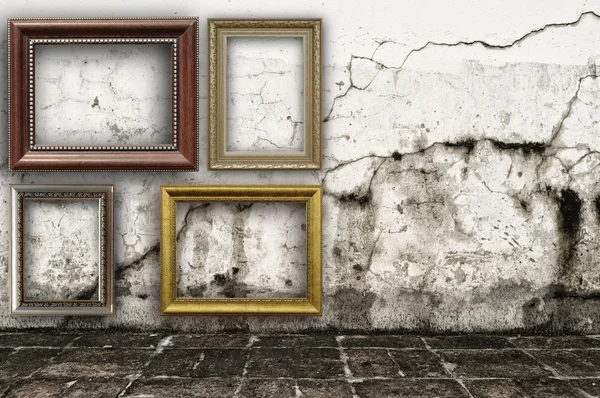 Antique frame on dirt background — Stock Photo, Image