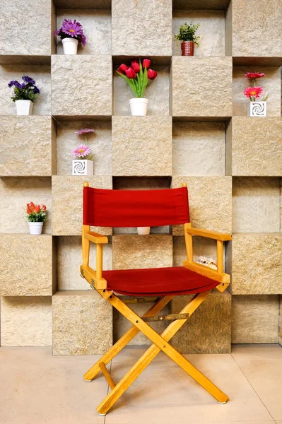 Red chair indoor — Stock Photo, Image
