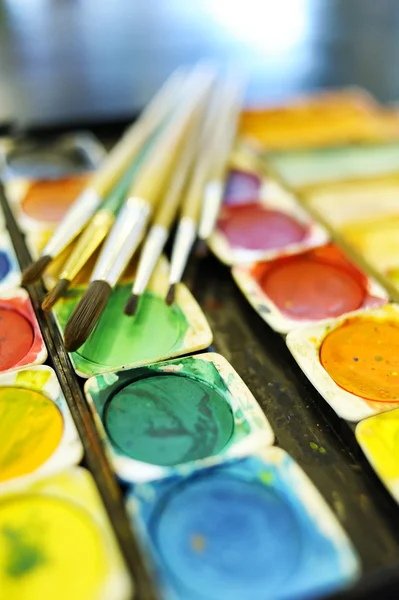 Papelaria paleta de aquarela — Fotografia de Stock