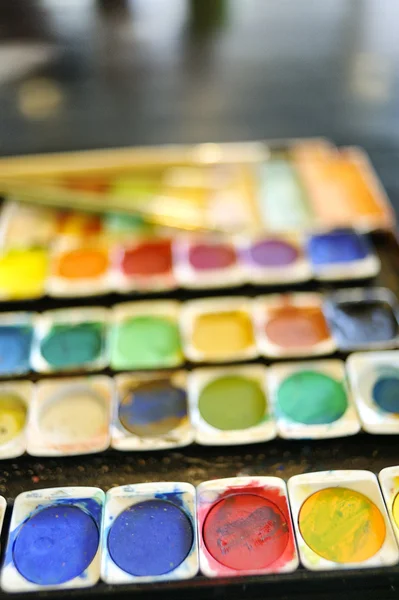 Watercolor palette — Stock Photo, Image