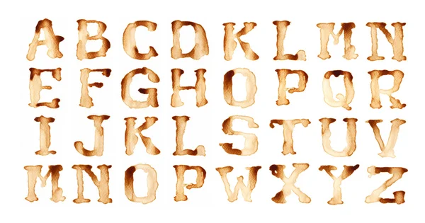 Alphabet écrire par café style antique — Photo
