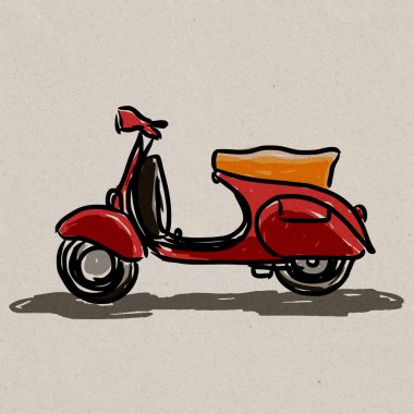 Scooter klasik stili.
