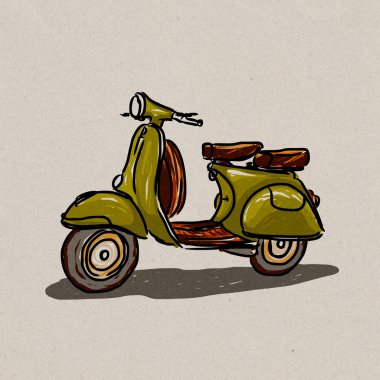 Scooter klasik stili.