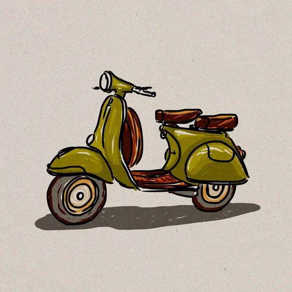 Scooter klasik stili.