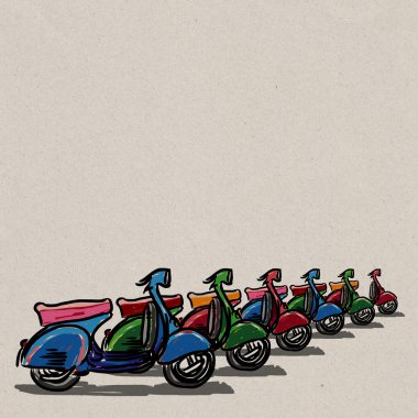 Scooter klasik stili.