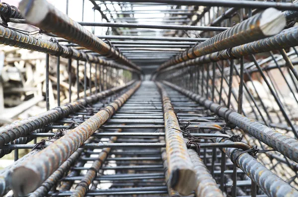 Stock rebar at constuction — Stock Photo, Image