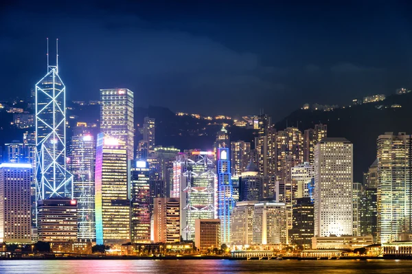 Hong Kong city twilight time — Stockfoto