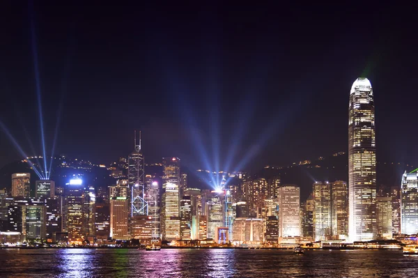 Hong kong şehir gece vakti — Stok fotoğraf