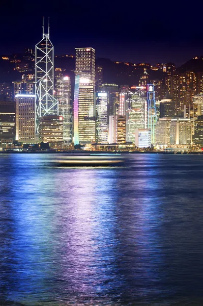 Hong Kong city night time — Stock Photo, Image