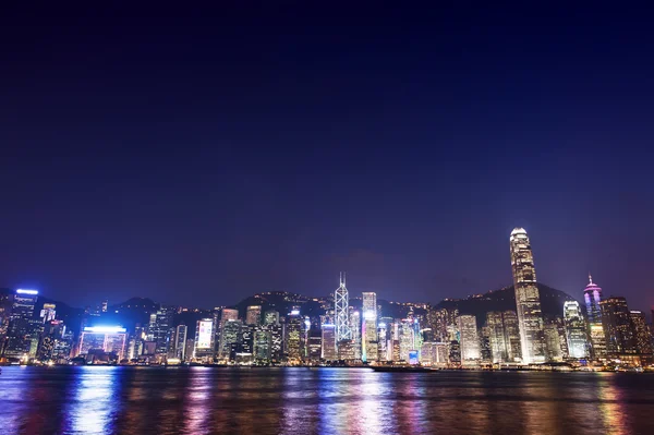 Hong Kong city night time — Stock Photo, Image