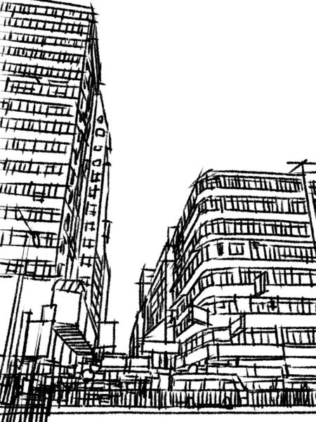 Hong kong straat levensstijl: sketchbook — Stockvector