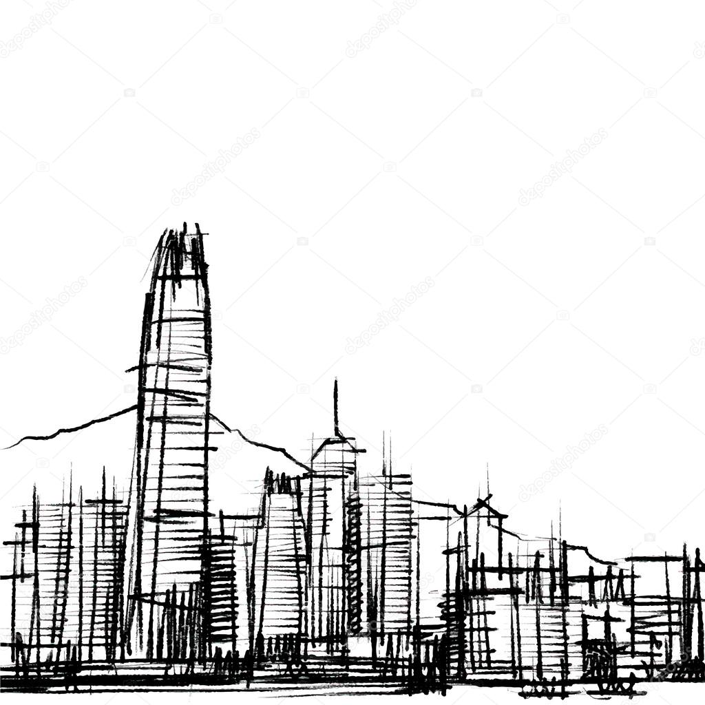 Office building at Hong Kong : sketchbook
