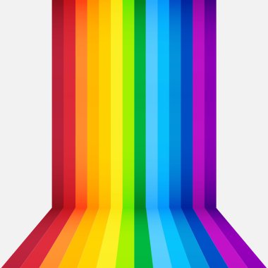 Rainbow perspective background clipart