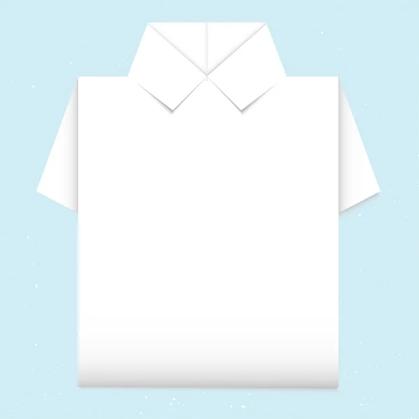 Lege shirt origami — Stockvector