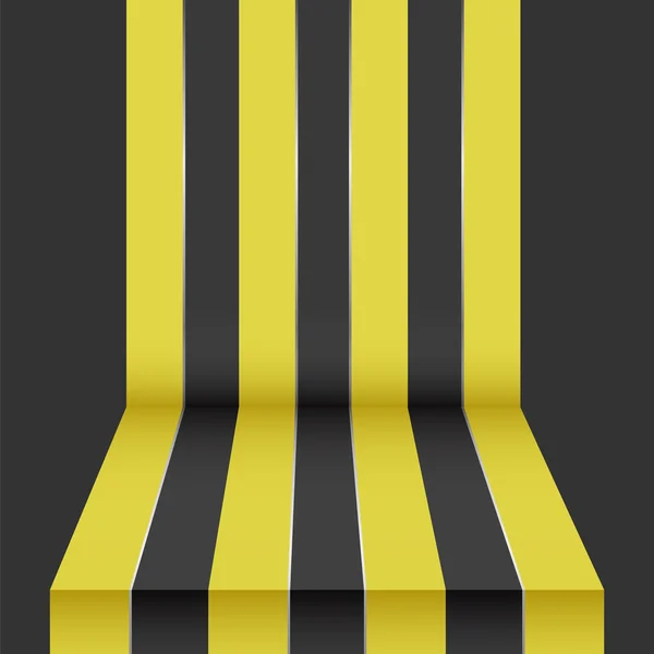 Negro amarillo perspectiva fondo — Vector de stock