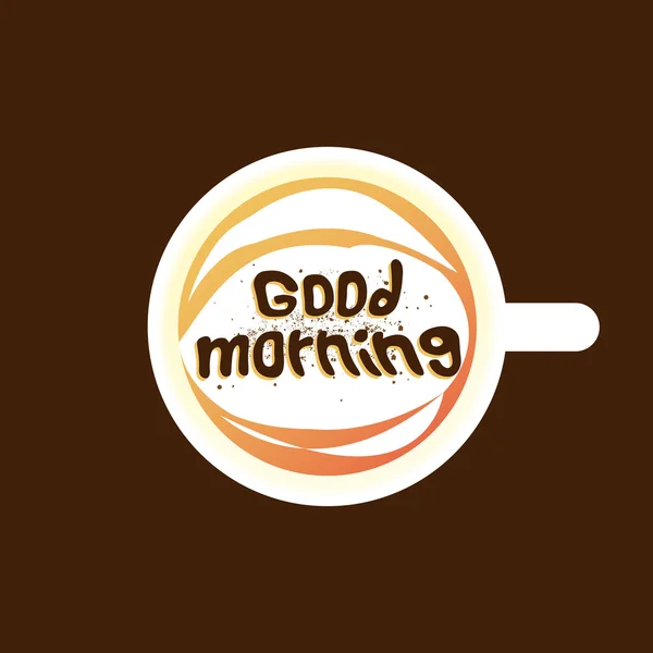 Dobré ráno kávu tmavé pozadí — Stockový vektor