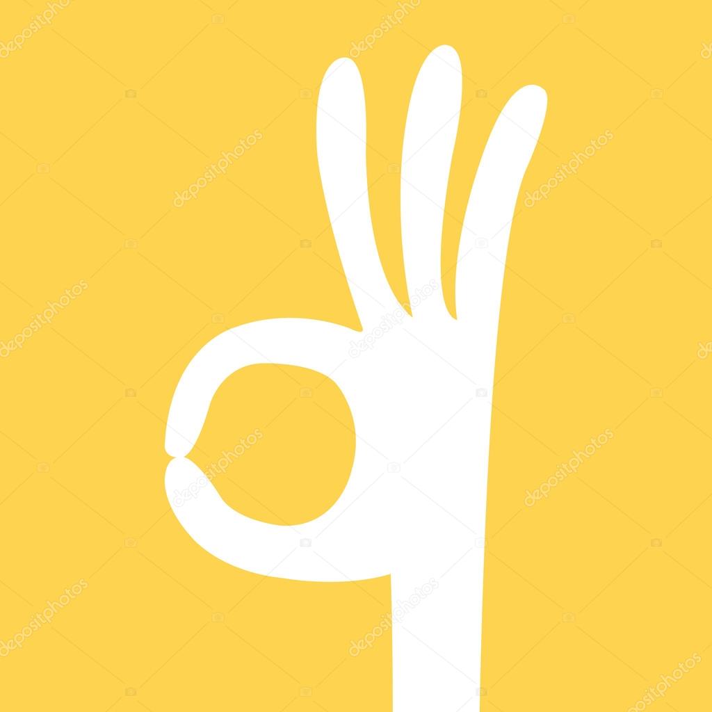 ok hand sign cartoon