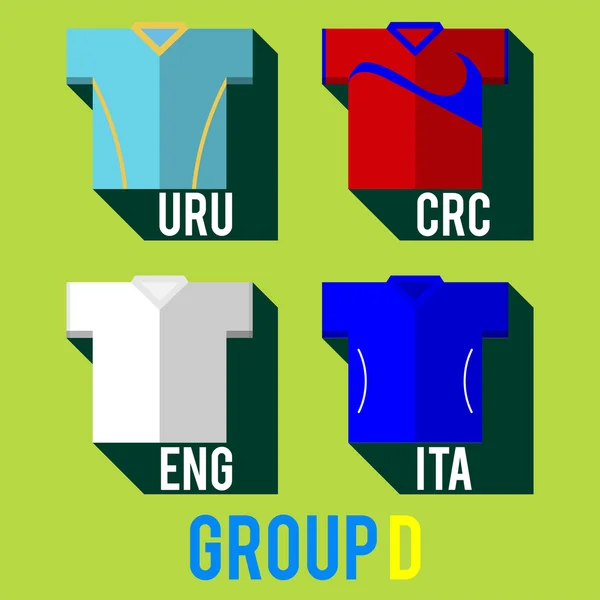 Fotbolls spelare skjorta-VM 2014 — Stock vektor