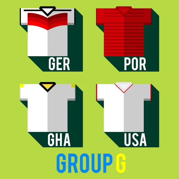 Fotbolls spelare skjorta-VM 2014 — Stock vektor