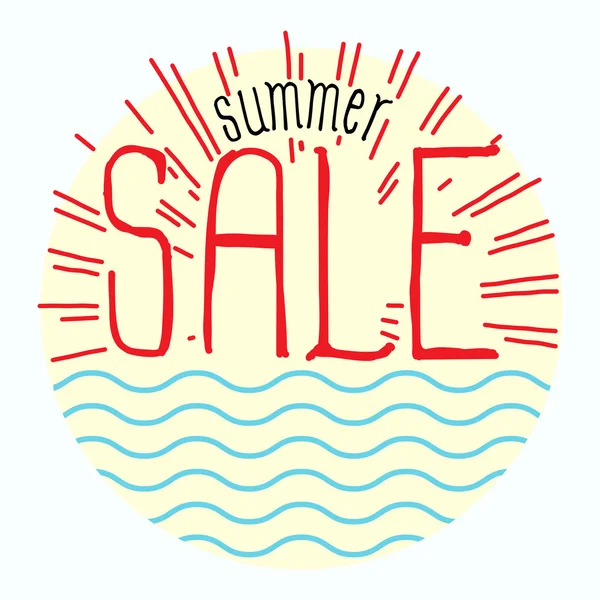 Summer sale retro style — Stock Vector