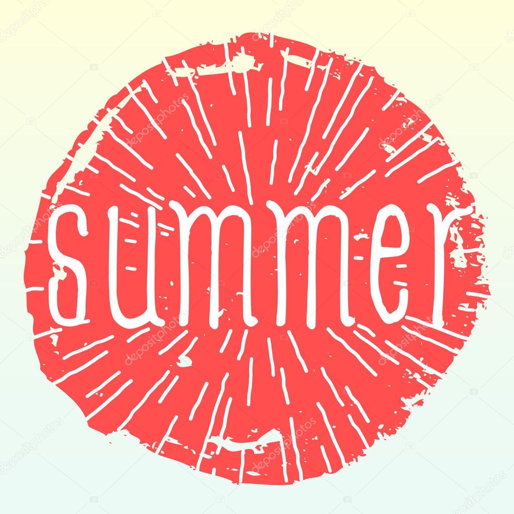 summer sun grunge badge
