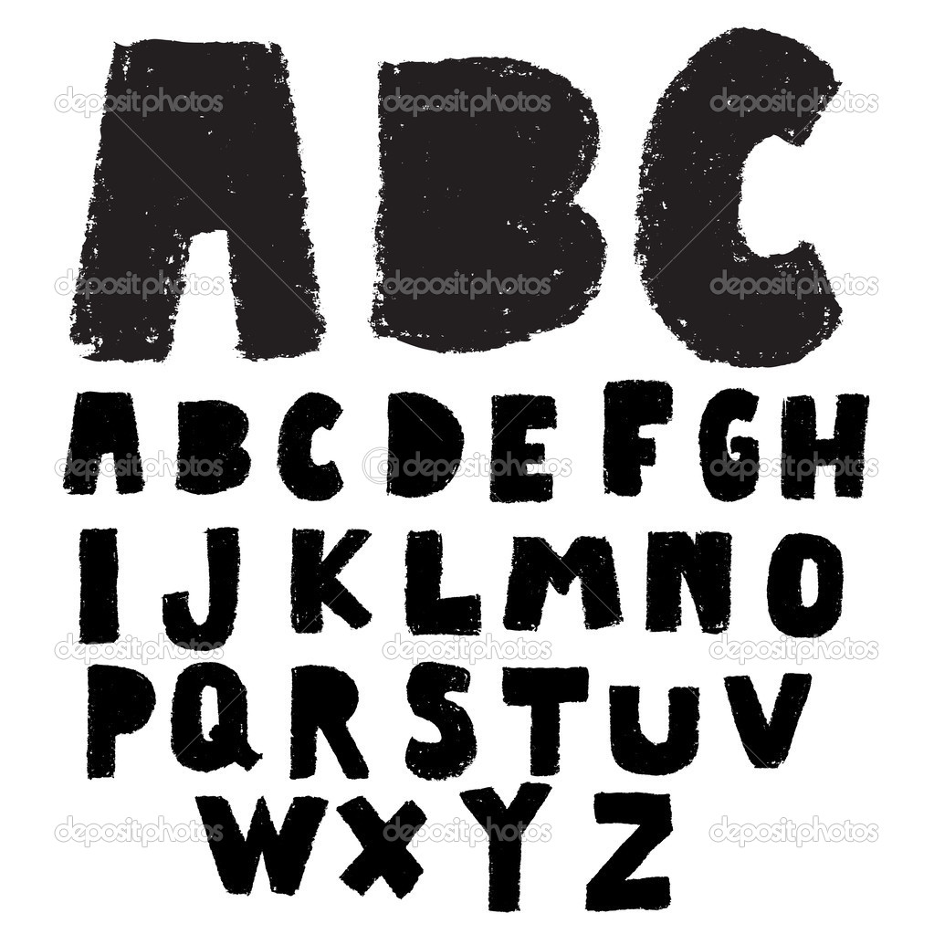 crayon doodle alphabet 