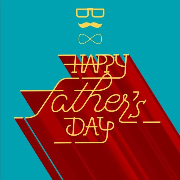 Happy fathers day greeting card — Stock Vector