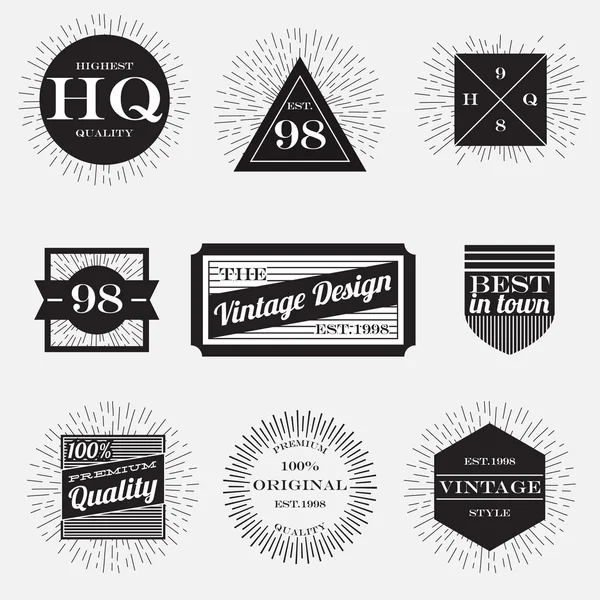 Vintage labels collection,design template — Stock Vector