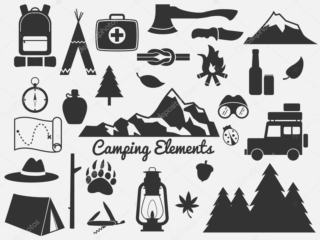 Camping Icon Set Stock Vector Image By C Faitotoro 50949245