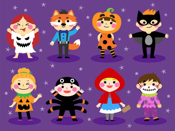 Happy Halloween Character Illustration Halloween Costume — стоковый вектор