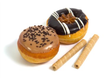 rulo çörek ve iki gofret