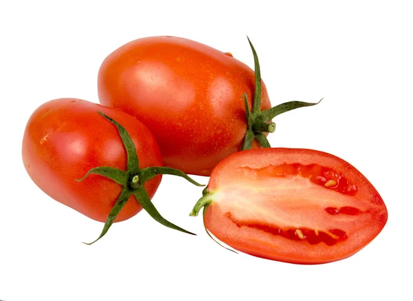 Tomate vermelho com corte — Fotografia de Stock