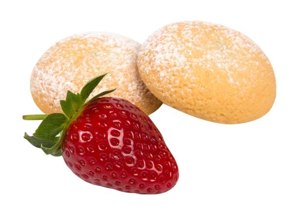 Sweet cookies with strawberry — Stock Photo, Image