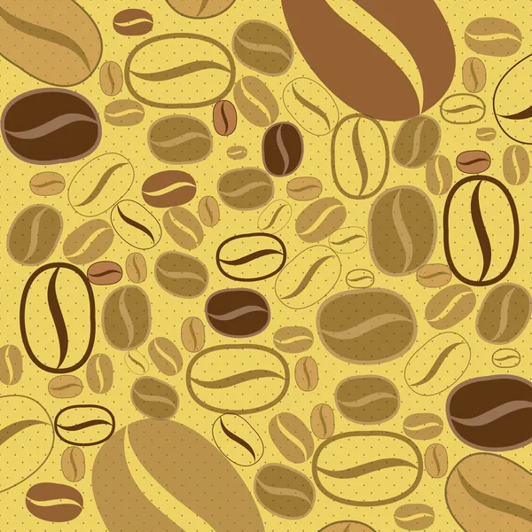 Granos de café fondo — Vector de stock