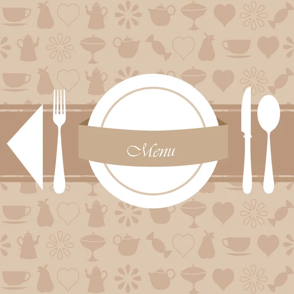 Étterem étlap és háttér design Stock Illusztrációk