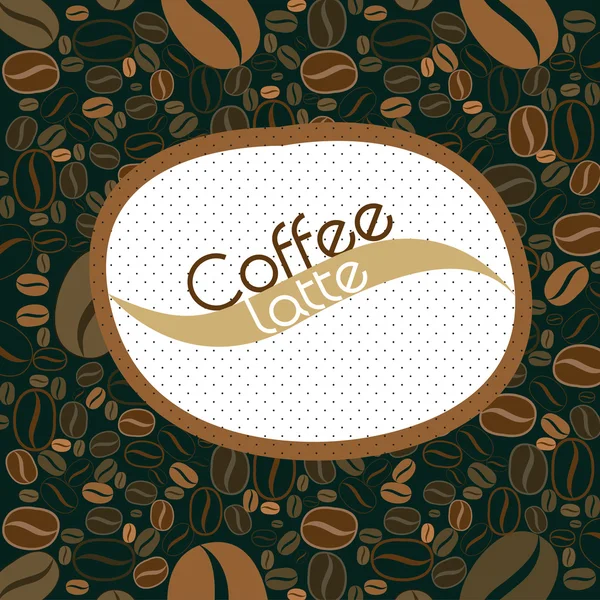 Фон кави в зернах — стоковий вектор