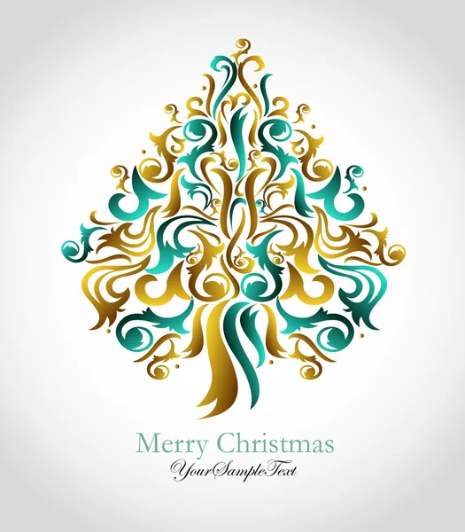 Illustrated Christmas tree — Stock Vector