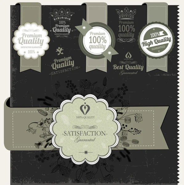 Vintage Premium labels de qualité — Image vectorielle
