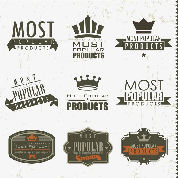 Most popular signs and labels — Wektor stockowy
