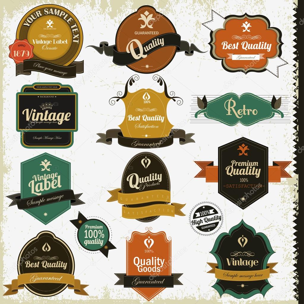 Vintage premium qualitylabels