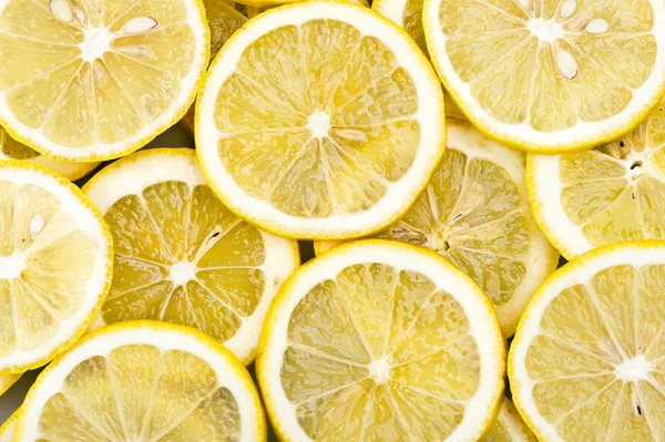 Lemon slices isolated on white — Stock Photo, Image
