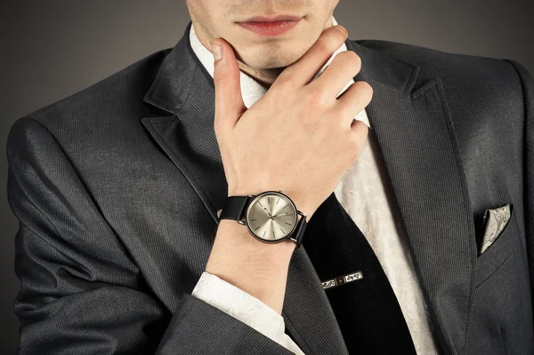 Thinking business man — Stock Photo, Image