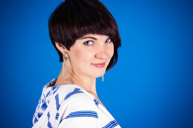 bir patlama ile güzel bir kadın