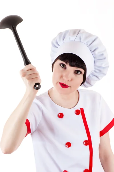 Aggressive chef — Stock Photo, Image