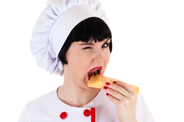 Tasting the cheese — Stock Photo, Image