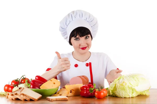 Bord fullt av grönsaker — Stockfoto