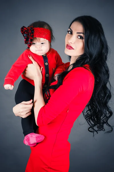 Happy mother with baby — Stock Photo, Image