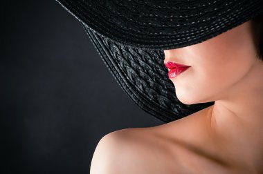 şapka portre çekici kadın