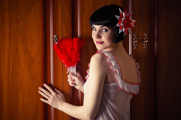 Sexy maid for cleaning dust — Stock Photo, Image