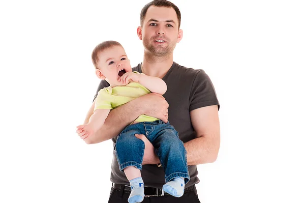 Jonge vader en zoontje — Stockfoto